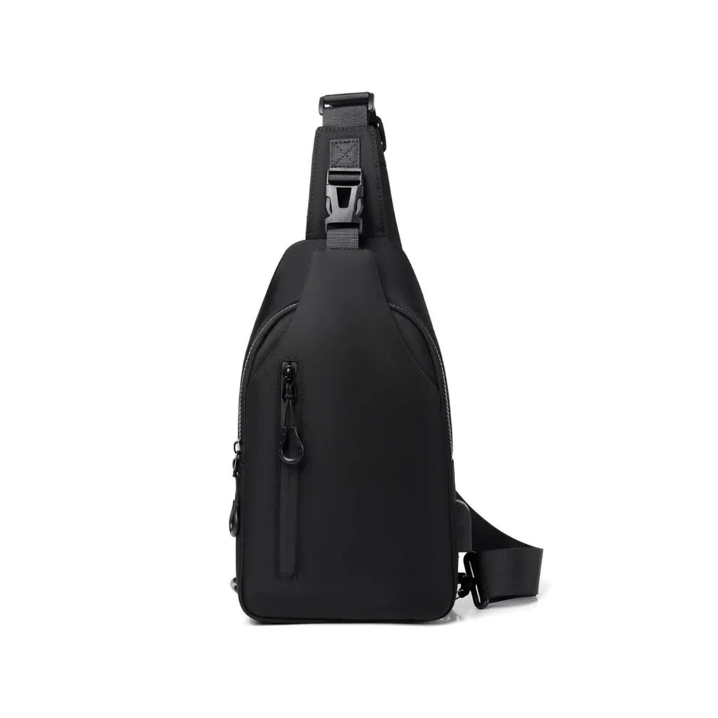 Sacoche Randonnée Bandoulière Déperlante avec Port USB — Nylon Oxford Résistant - TrailVolt