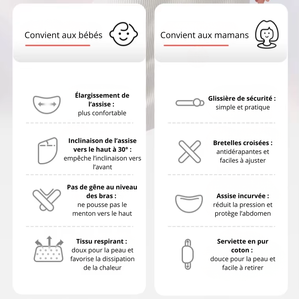 Porte bébé Randonnée Ergonomique - Abc
