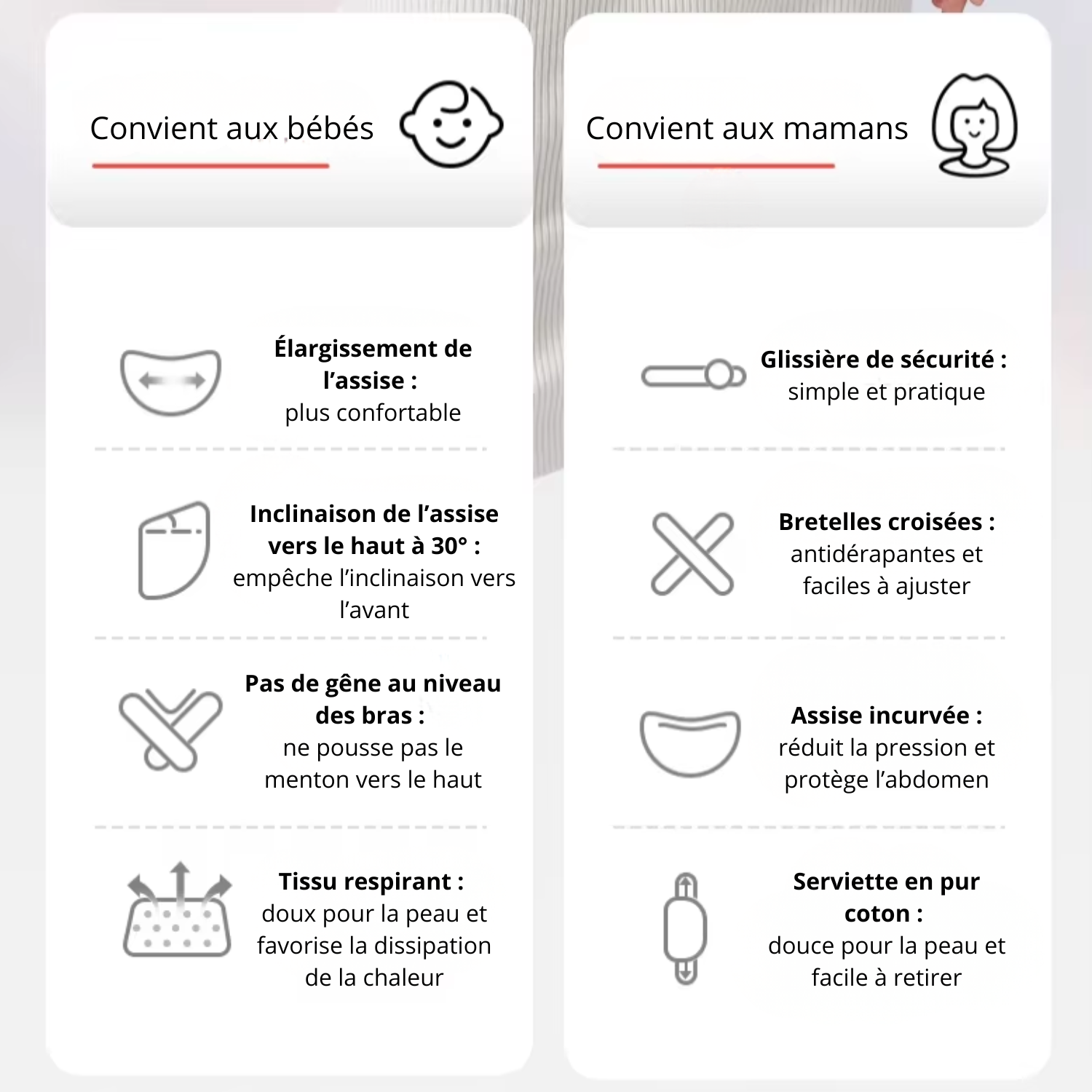 Porte bébé Randonnée Ergonomique - Abc