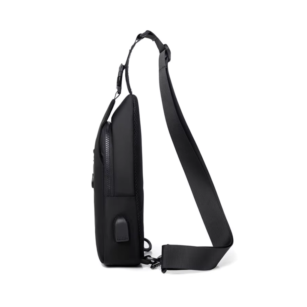 Sacoche Randonnée Bandoulière Déperlante avec Port USB — Nylon Oxford Résistant - TrailVolt