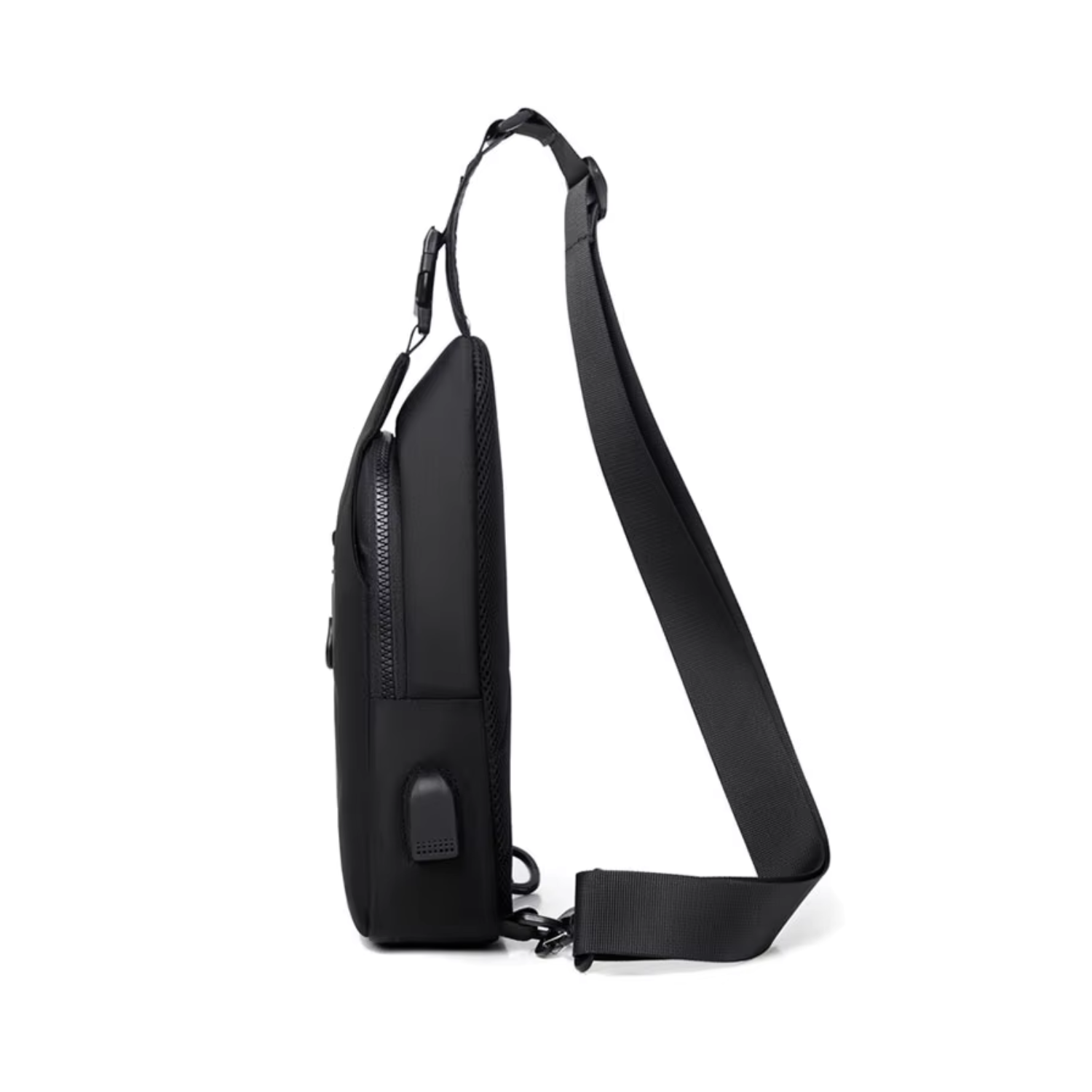 Sacoche Randonnée Bandoulière Déperlante avec Port USB — Nylon Oxford Résistant - TrailVolt