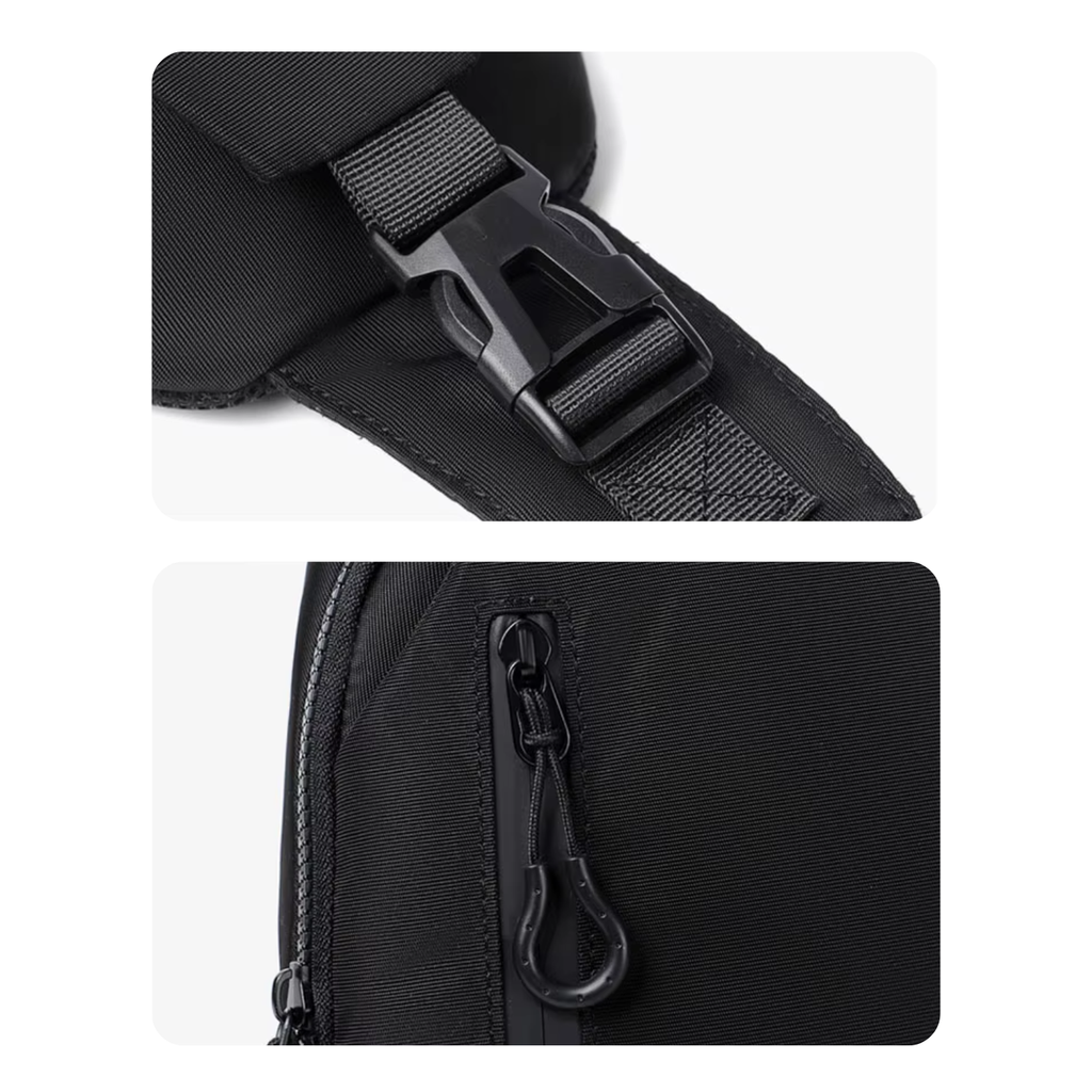 Sacoche Randonnée Bandoulière Déperlante avec Port USB — Nylon Oxford Résistant - TrailVolt