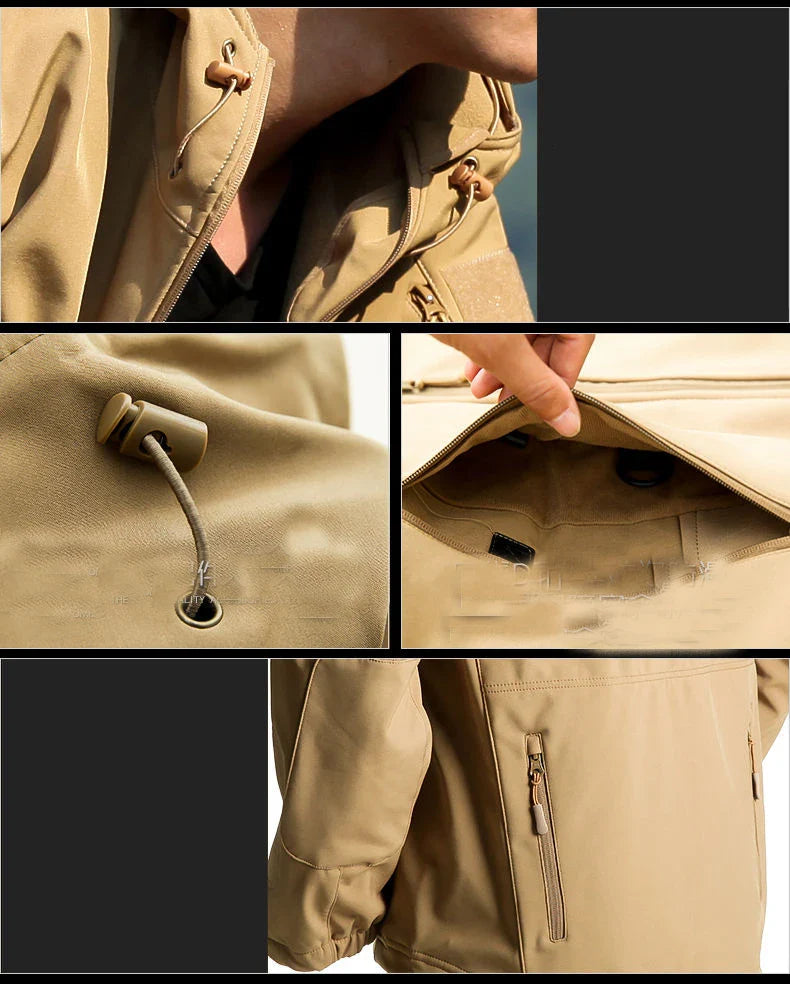 Veste Randonnée Homme Hiver Softshell & Polaire Intégrée - ThermaRidge