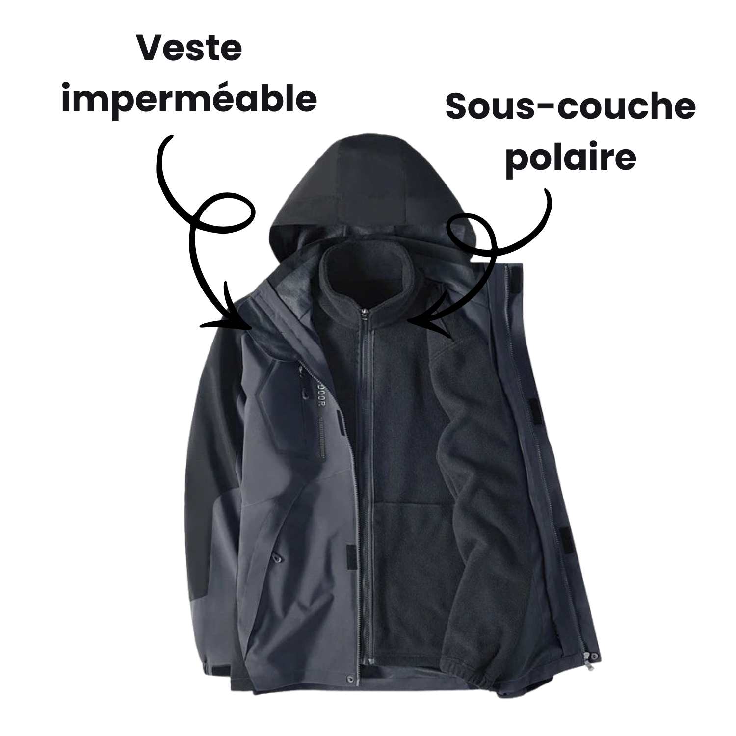 Veste Randonnée Femme Polaire et Imperméable - AureaShell