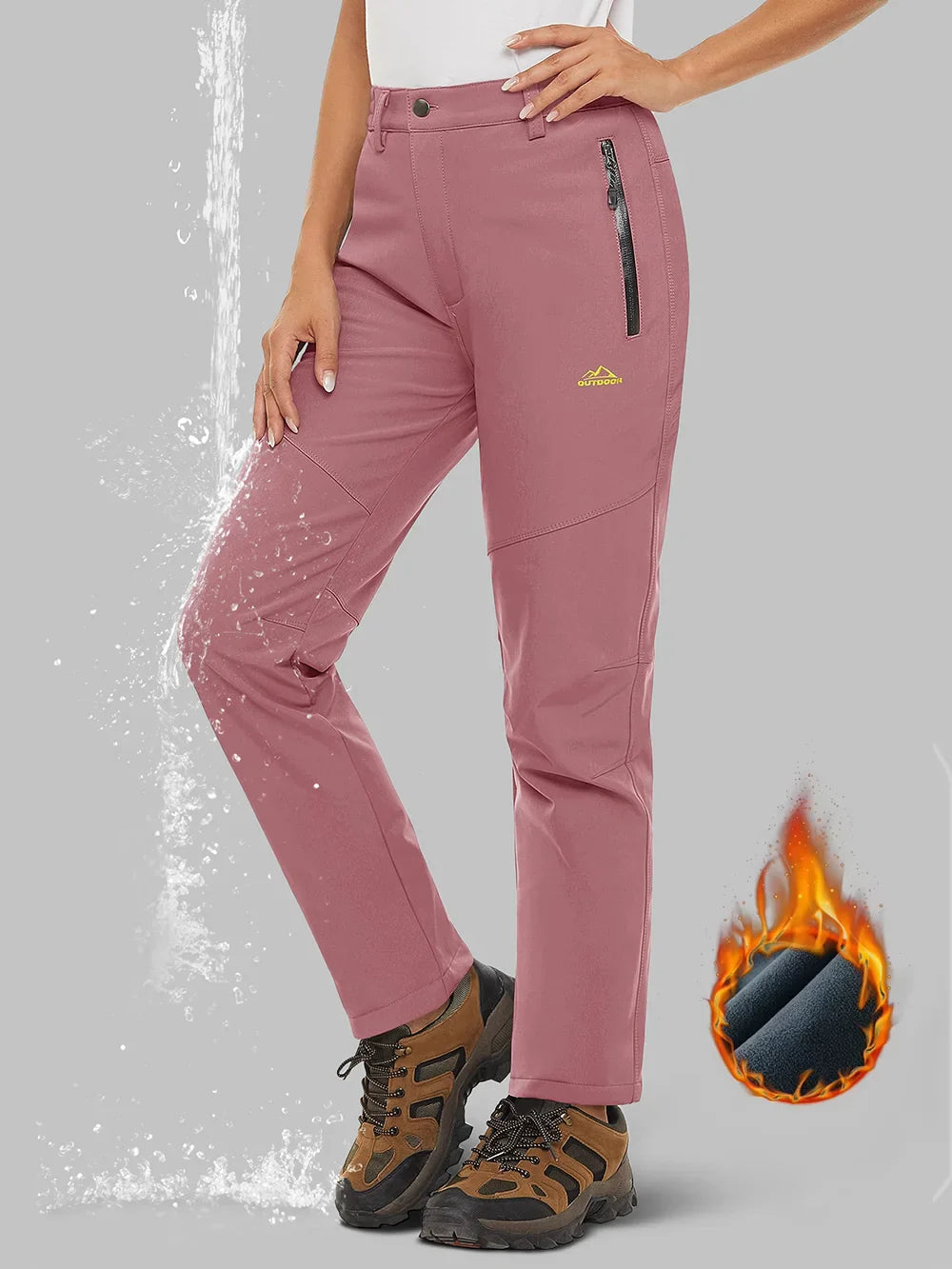 Pantalon Randonnée Femme Softshell Chaud, Déperlant & Multi-Poches - Storm Pants