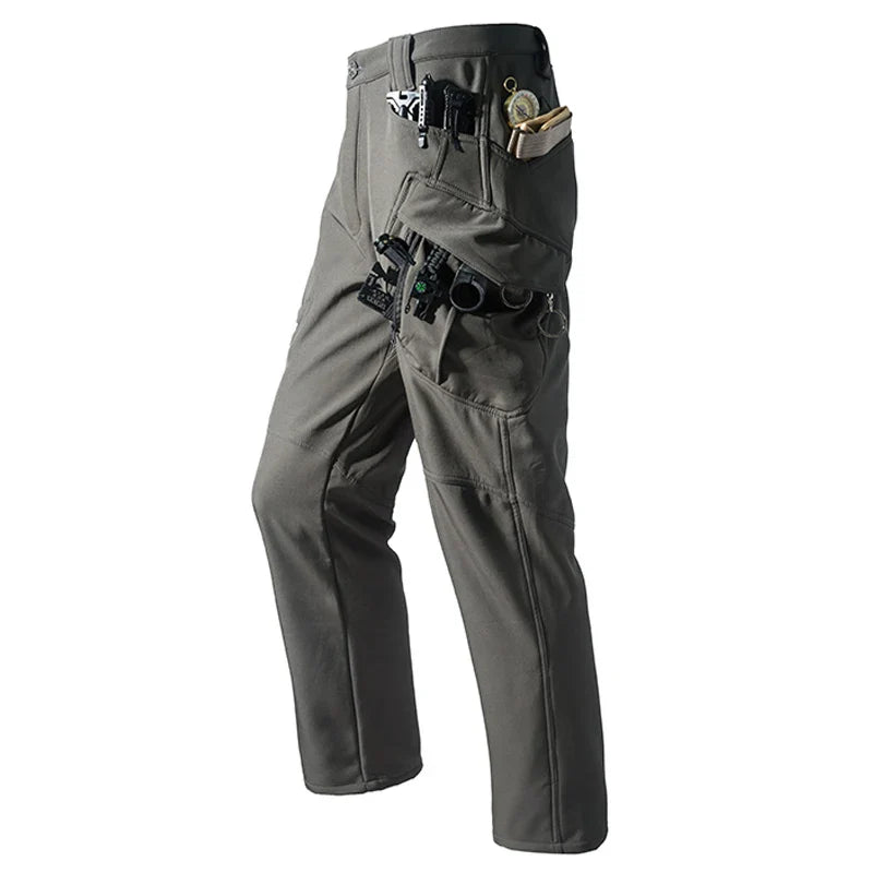 Pantalon Randonnée Homme Softshell – Doublure Polaire & Poches Cargo - Mazrout