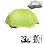 Tente Randonnée Ultralégère 2P/1P, Étanchéité Renforcée & Structure Alpine TRAILNEST Mongar UL 2