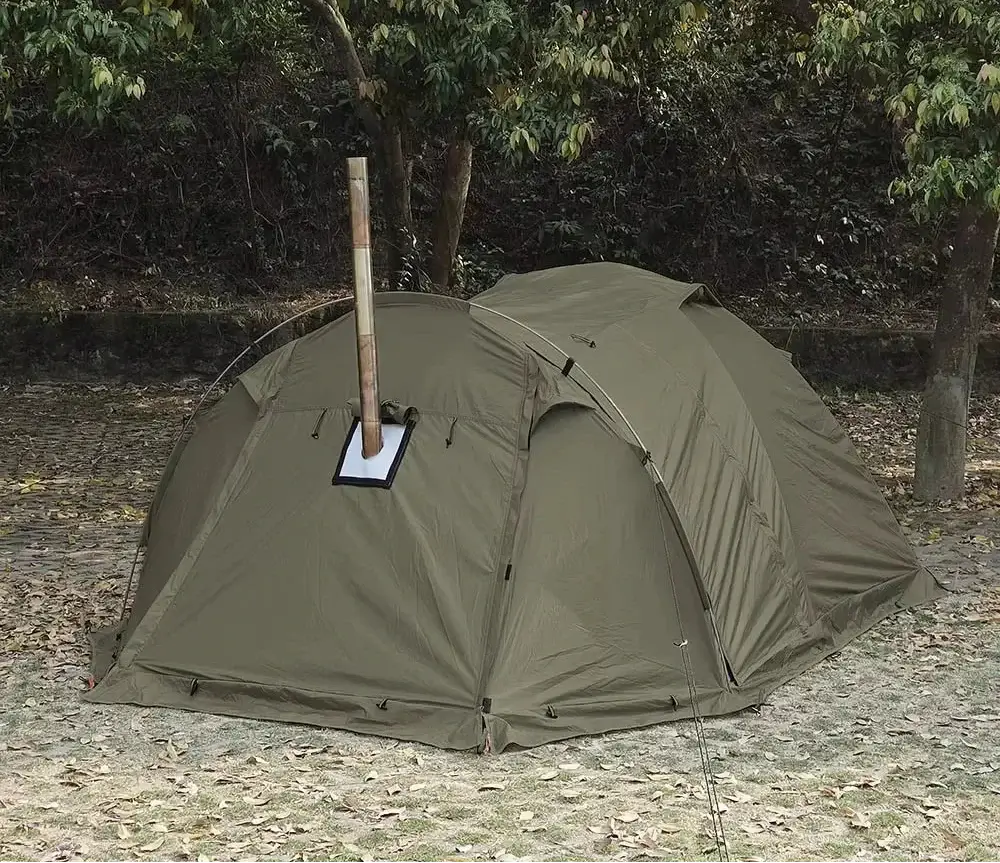 Tente Randonnée Dôme Hiver Compatible avec Mini Cheminée, Étanche - CAMPFLEX