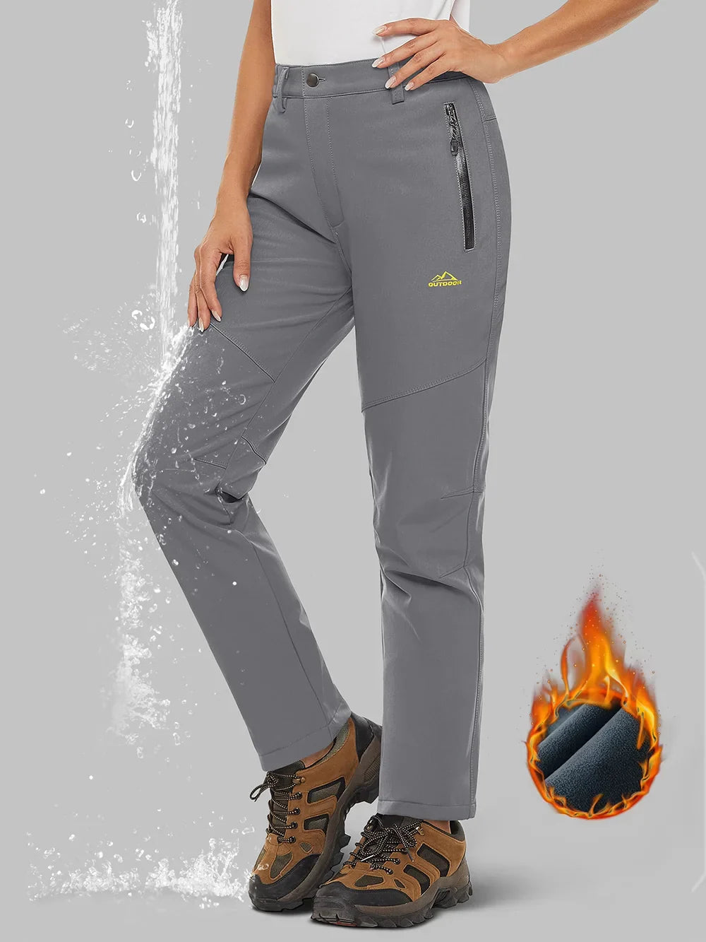 Pantalon Randonnée Femme Softshell Chaud, Déperlant & Multi-Poches - Storm Pants