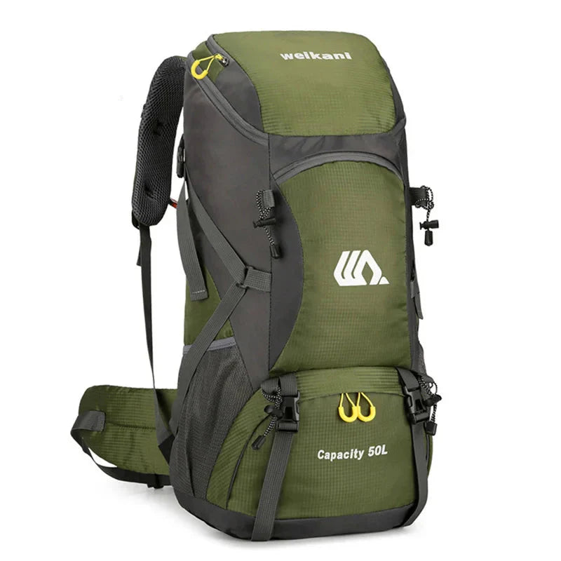 Sac De Randonnée 50L Léger – Dos Ventilé, Nylon Déperlant & Portage Confort - TrekShell 50