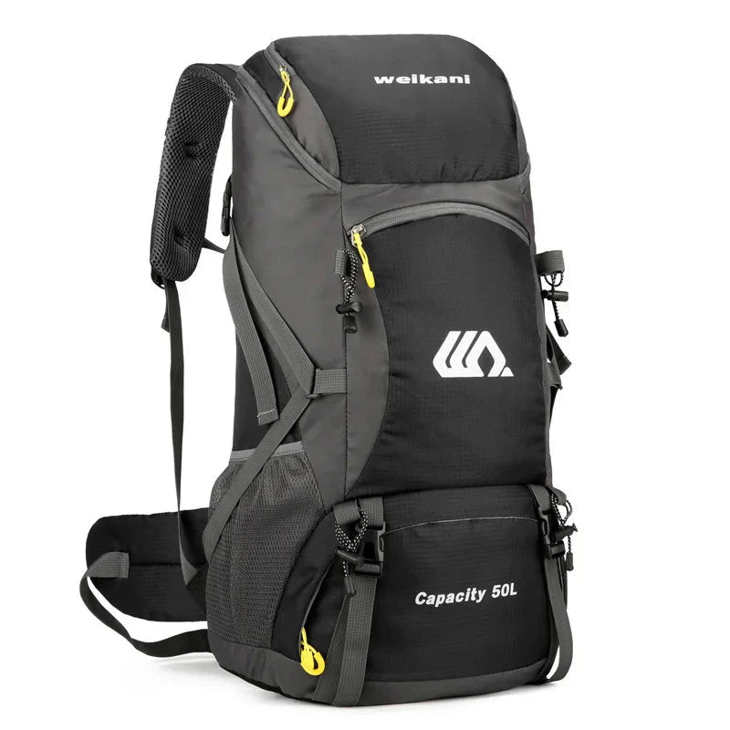 Sac De Randonnée 50L Léger – Dos Ventilé, Nylon Déperlant & Portage Confort - TrekShell 50