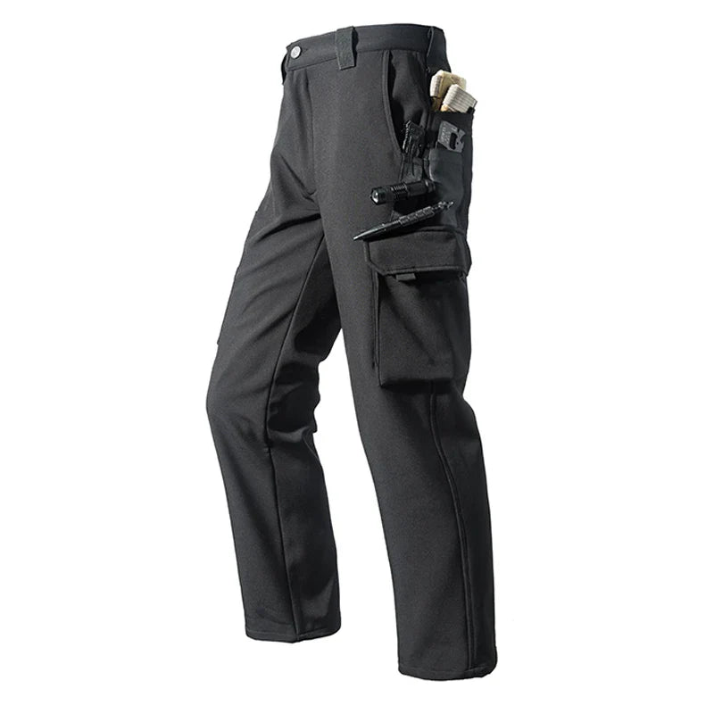 Pantalon Randonnée Homme Softshell – Doublure Polaire & Poches Cargo - Mazrout