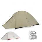 Tente Randonnée Légère 2 Personnes – 4 saisons, double-toit PU, bivouac trekking - VENTURIS CloudUp Pro 2P