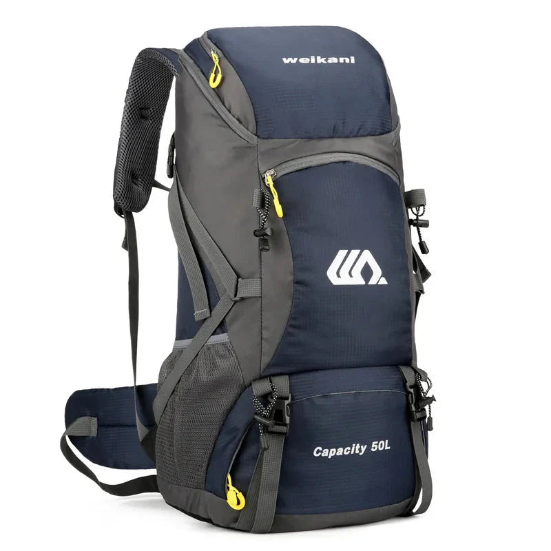 Sac De Randonnée 50L Léger – Dos Ventilé, Nylon Déperlant & Portage Confort - TrekShell 50