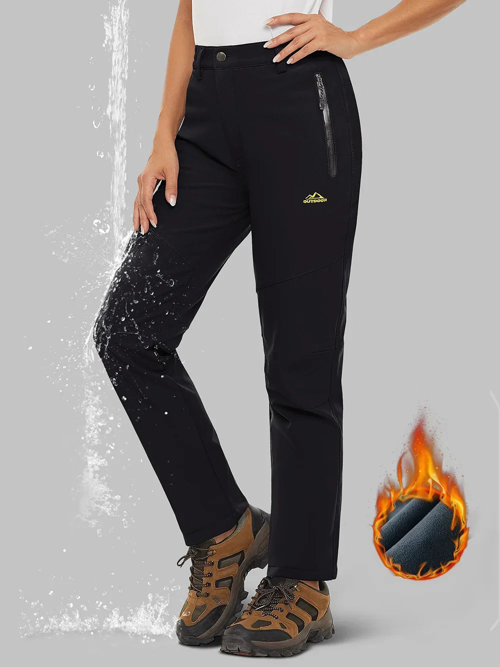 Pantalon Randonnée Femme Softshell Chaud, Déperlant & Multi-Poches - Storm Pants