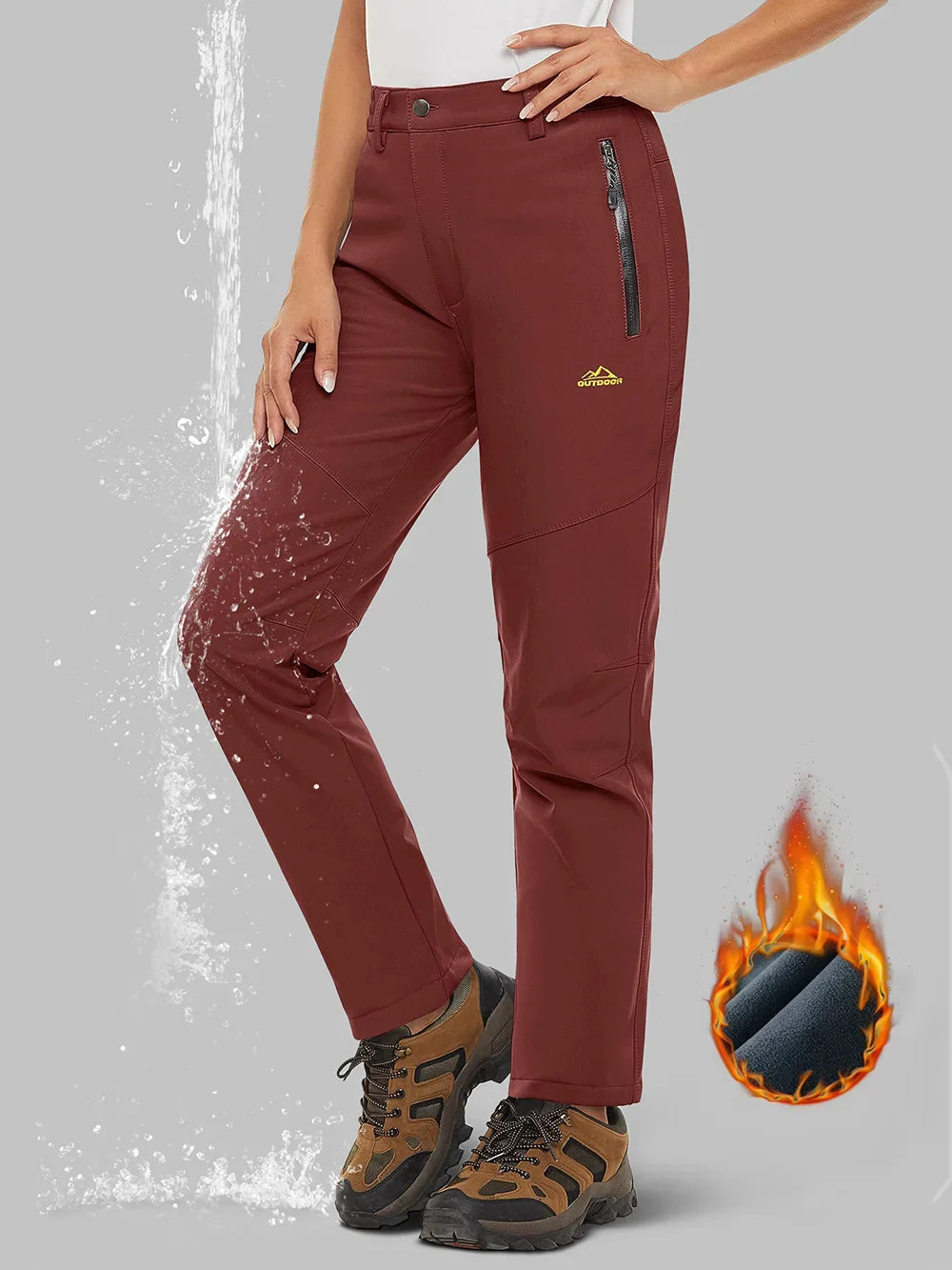 Pantalon Randonnée Femme Softshell Chaud, Déperlant & Multi-Poches - Storm Pants