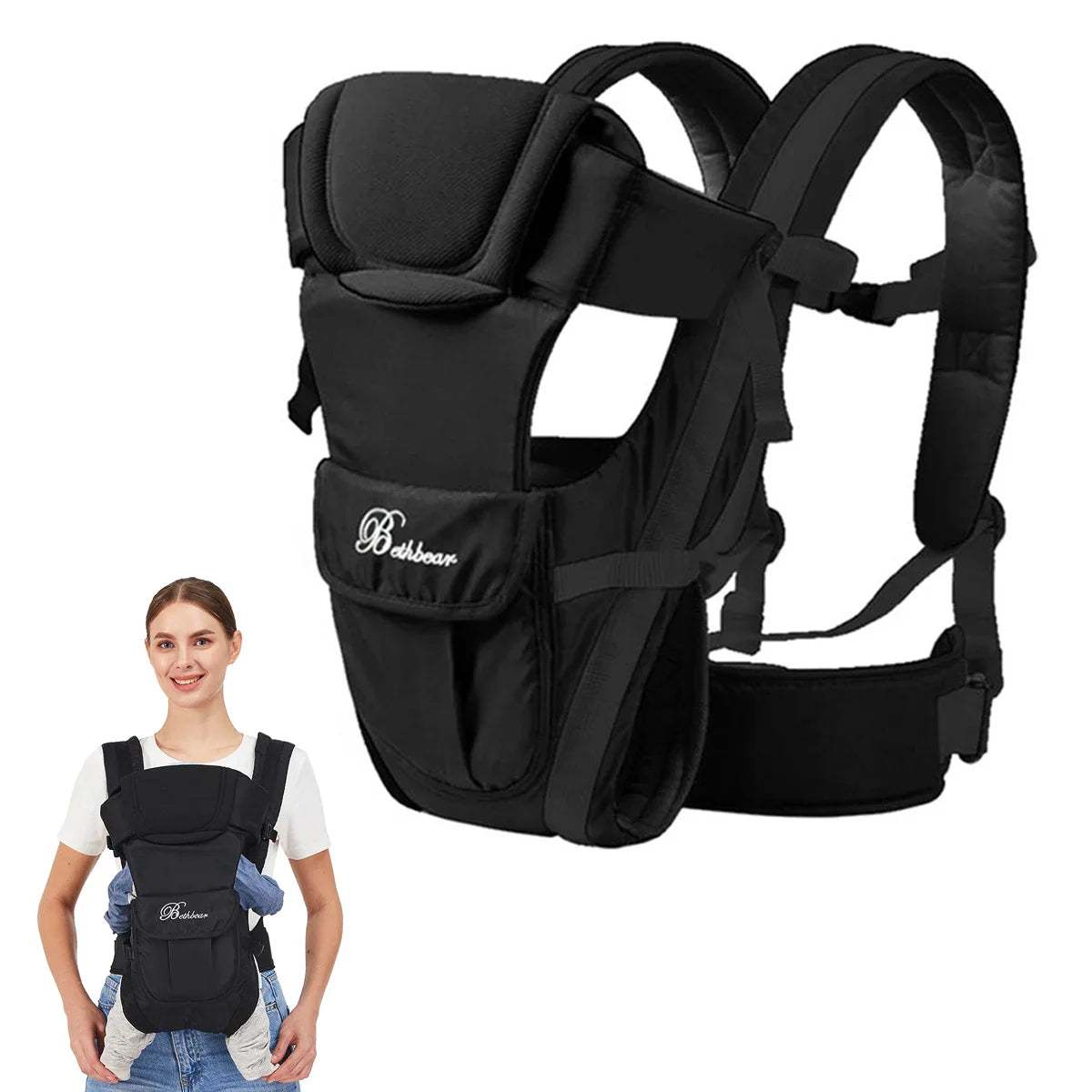 Porte bébé Randonnée Multi-positions - Système de portage modulable et ajustable - Bethbear