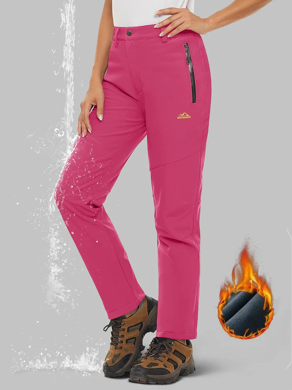 Pantalon Randonnée Femme Softshell Chaud, Déperlant & Multi-Poches - Storm Pants