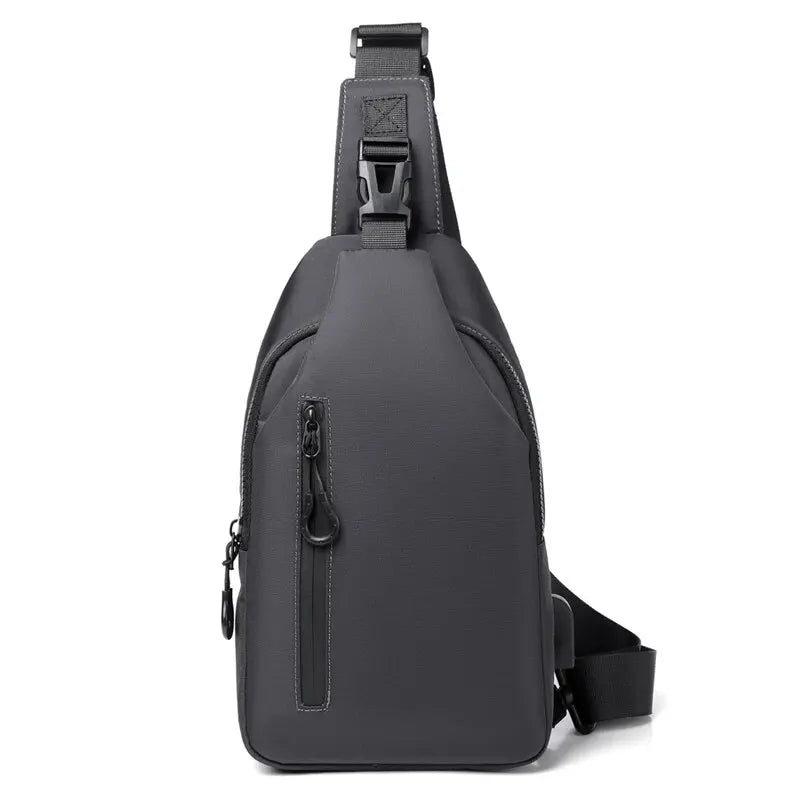 Sacoche Randonnée Bandoulière Déperlante avec Port USB — Nylon Oxford Résistant - TrailVolt