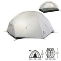 Tente Randonnée Ultralégère 2P/1P, Étanchéité Renforcée & Structure Alpine TRAILNEST Mongar UL 2