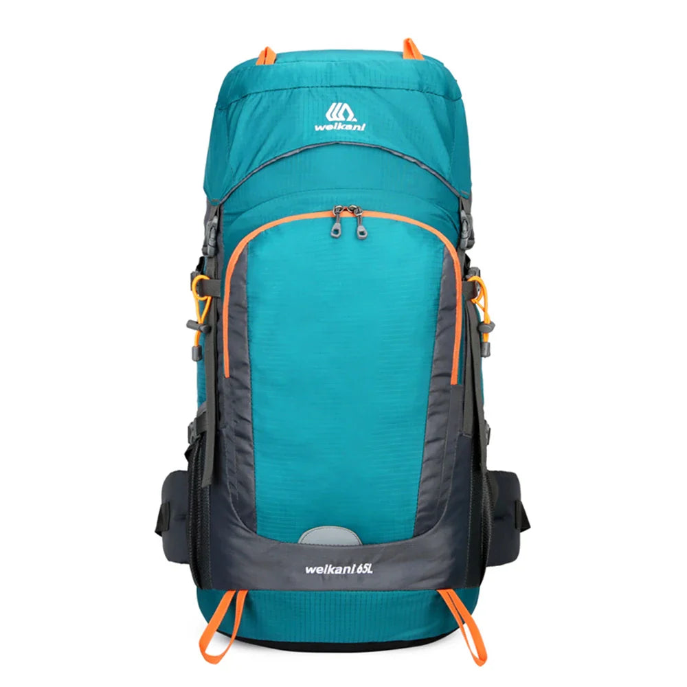 Sac de Randonnée Étanche 65L avec Housse de Pluie Intégrée - PeakTrail 65