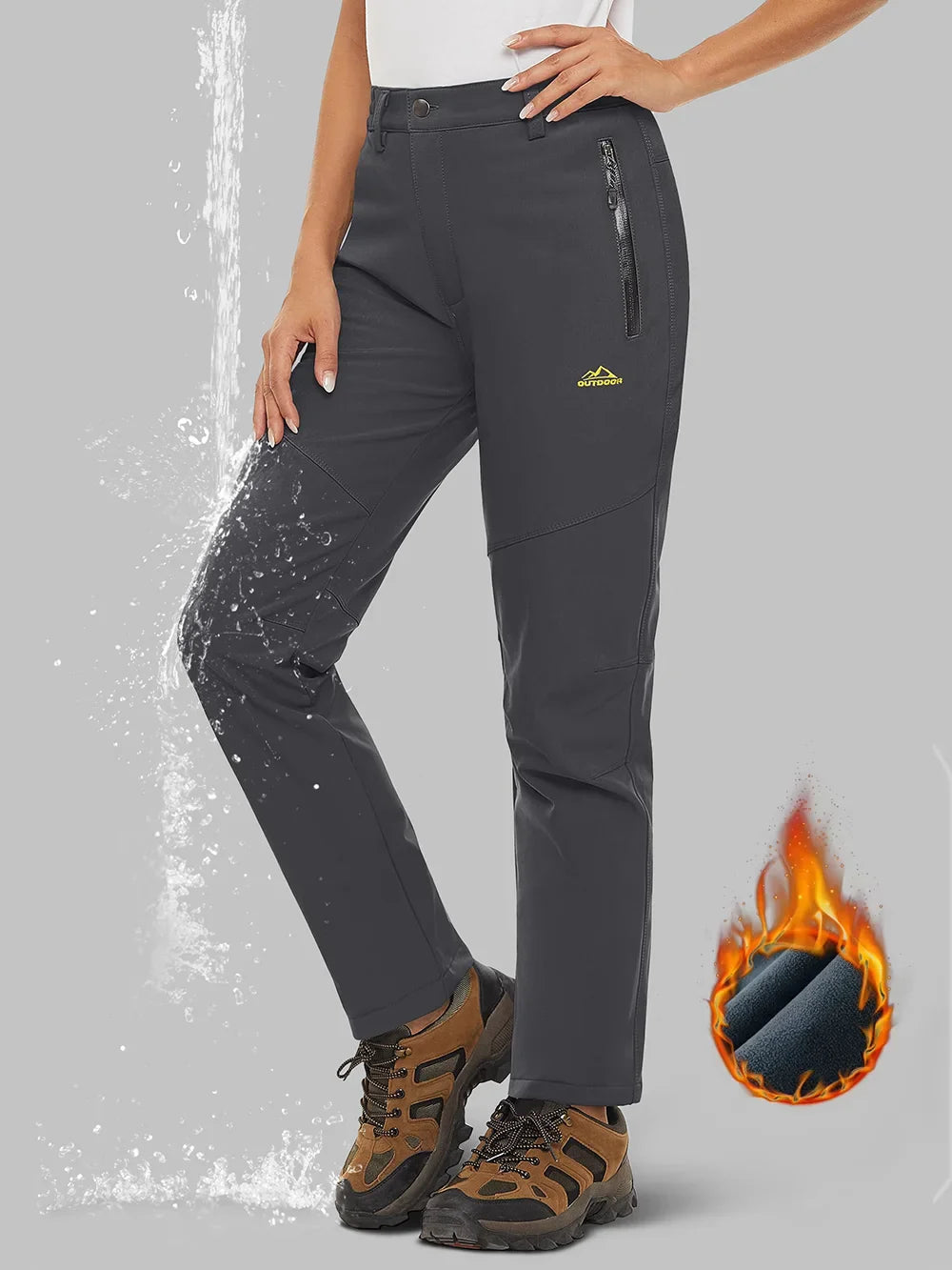 Pantalon Randonnée Femme Softshell Chaud, Déperlant & Multi-Poches - Storm Pants