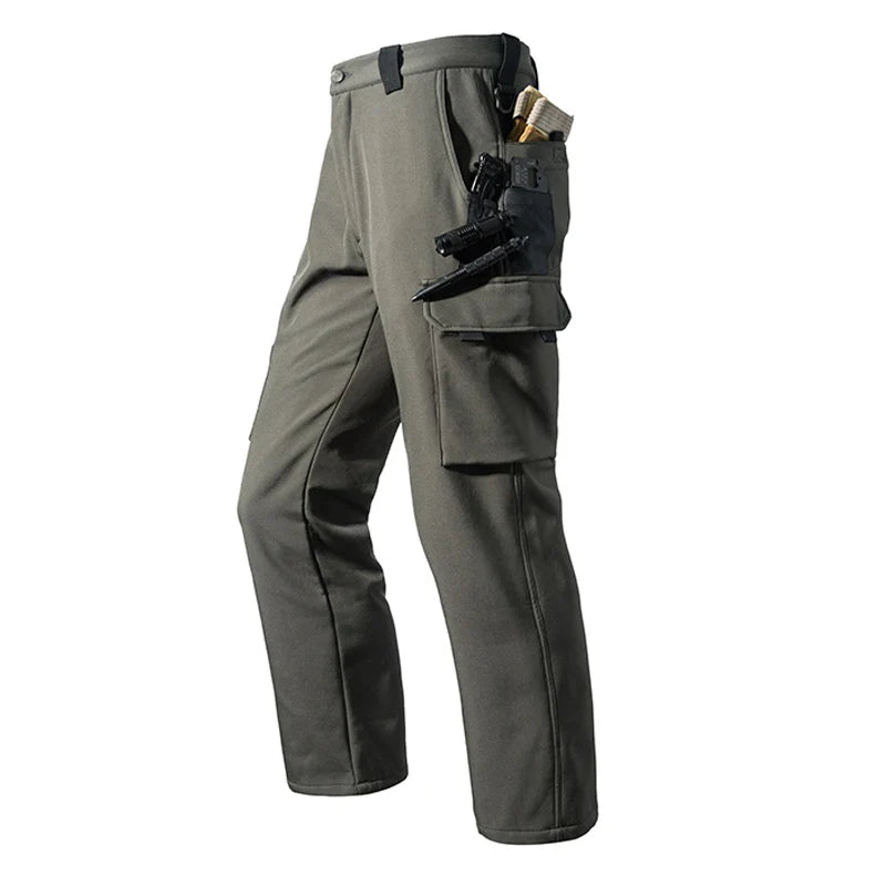 Pantalon Randonnée Homme Softshell – Doublure Polaire & Poches Cargo - Mazrout