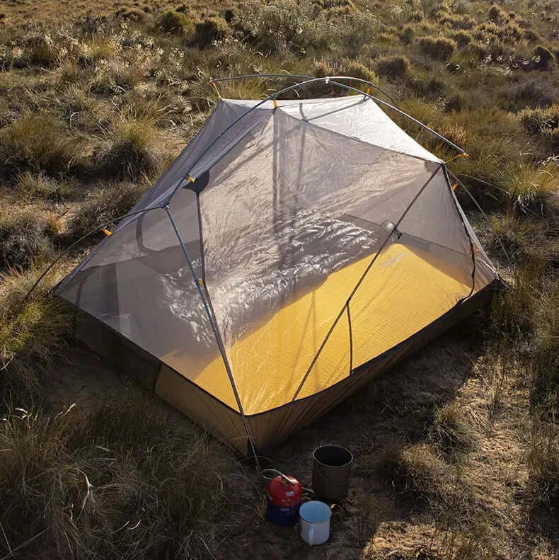 Tente Randonnée Ultralégère 2P/1P, Étanchéité Renforcée & Structure Alpine TRAILNEST Mongar UL 2