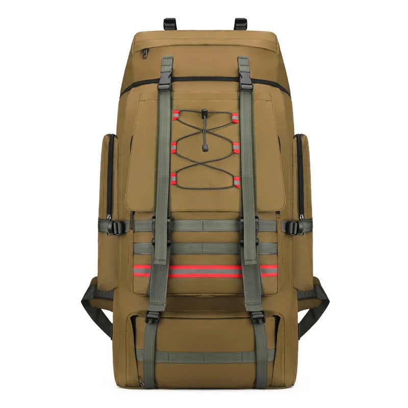 Sac De Randonnée Grande Capacité 130L – Nylon Imperméable, Système MOLLE & Portage Renforcé - TrekMaster 130