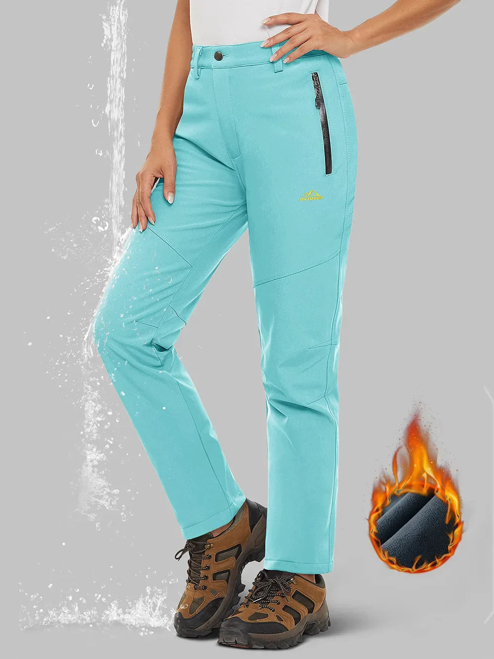 Pantalon Randonnée Femme Softshell Chaud, Déperlant & Multi-Poches - Storm Pants