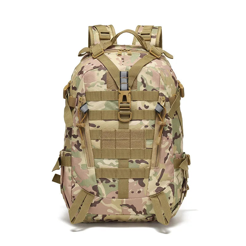 Sac de Randonnée 40L Déperlant - avec Attaches MOLLE & Bande Réfléchissante - TrailGuard 40
