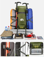 Sac De Randonnée 50L Léger – Dos Ventilé, Nylon Déperlant & Portage Confort - TrekShell 50