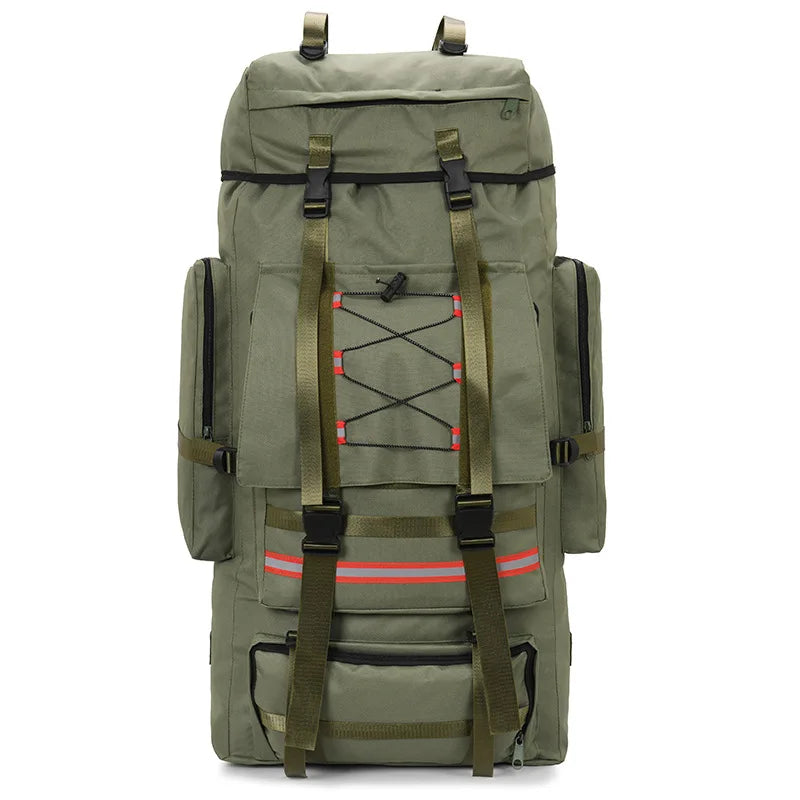 Sac De Randonnée Grande Capacité 130L – Nylon Imperméable, Système MOLLE & Portage Renforcé - TrekMaster 130