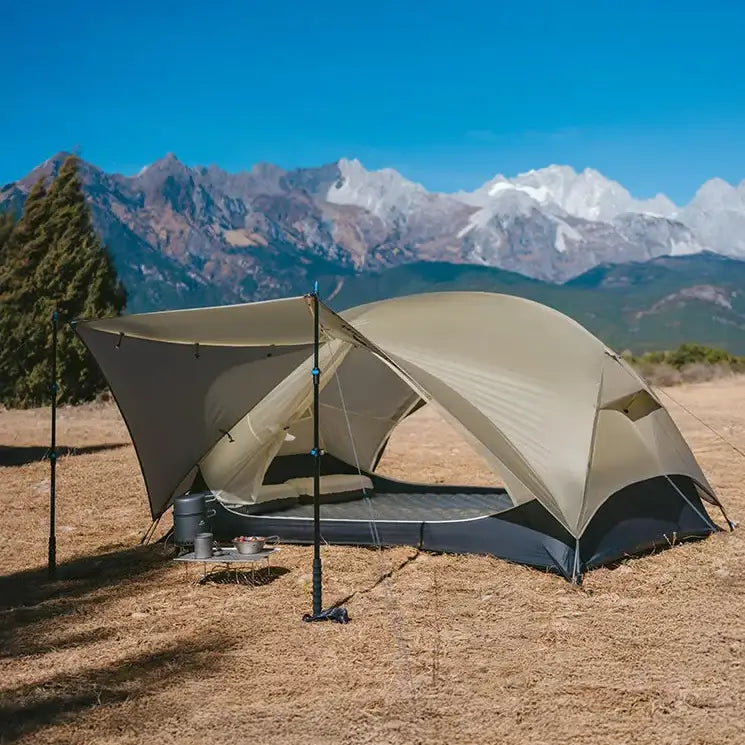 Tente Randonnée Ultralégère 2P/1P, Étanchéité Renforcée & Structure Alpine TRAILNEST Mongar UL 2