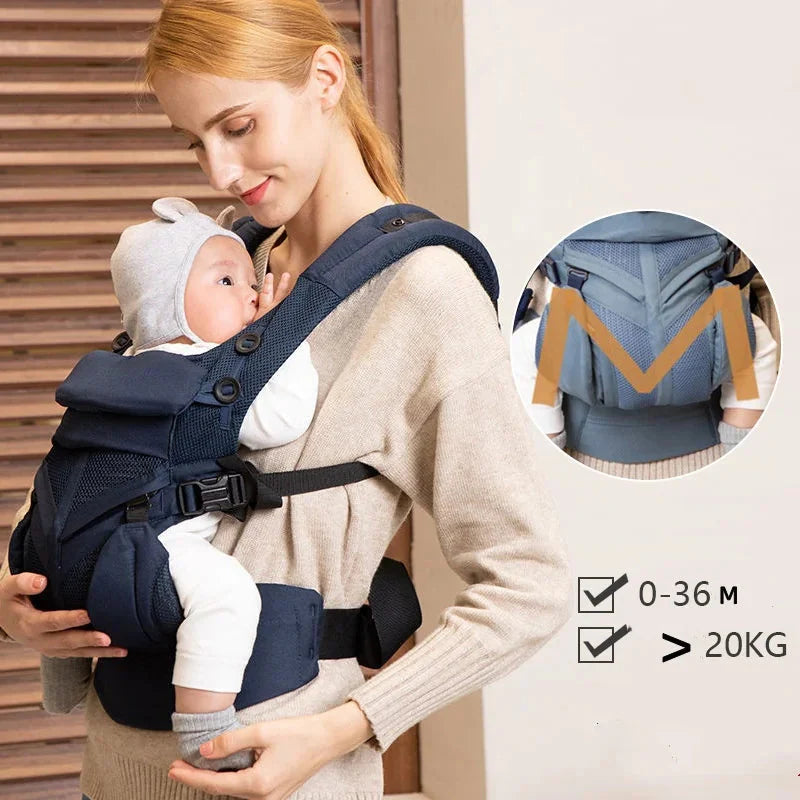 Porte-bébé Randonnée Ergonomique, 4 Positions & Respirant