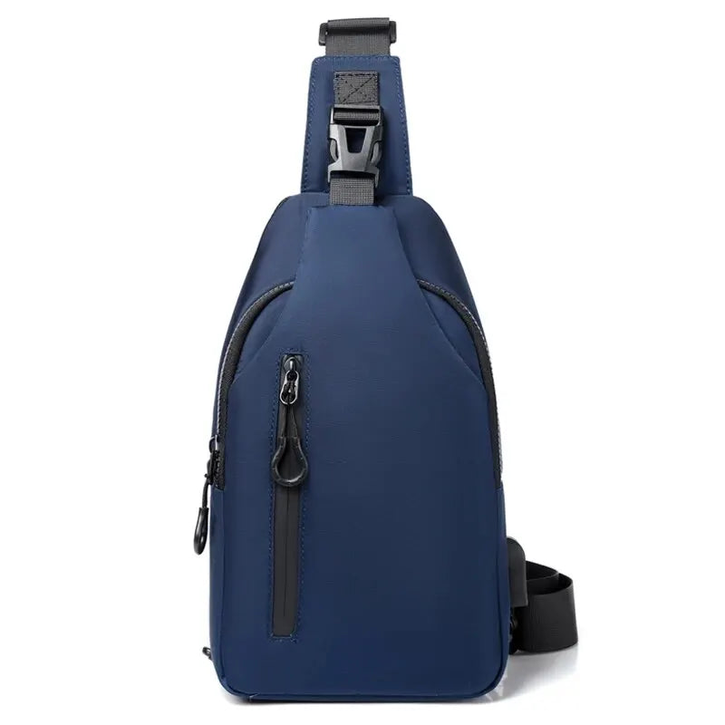 Sacoche Randonnée Bandoulière Déperlante avec Port USB — Nylon Oxford Résistant - TrailVolt