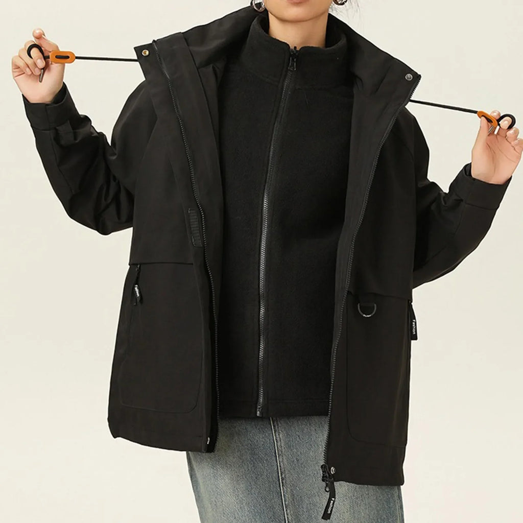 Veste Randonnée Femme Déperlante & Coupe-Vent (Style Casual Outdoor) - BreezeShell