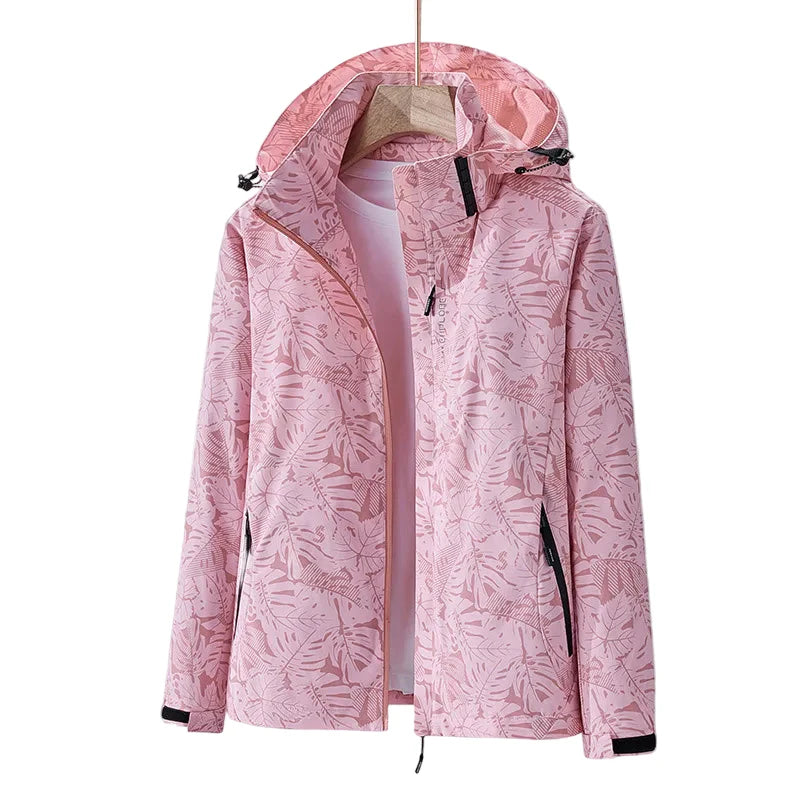 Veste Randonnée Femme Déperlante à Capuche Amovible - EverLeaf