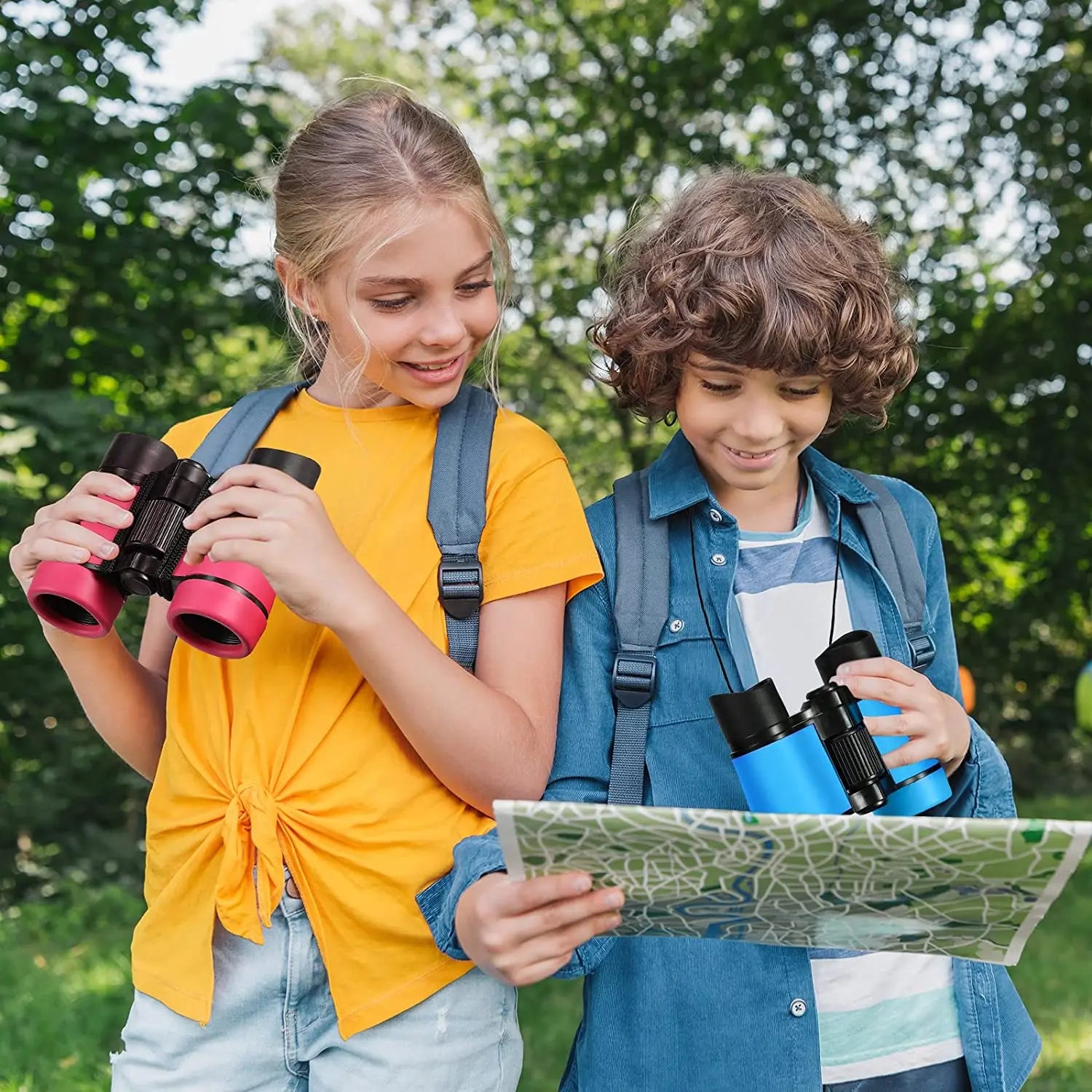 Jumelles Randonnée Enfant NATURELOOK Kids 4x30 – Légères, IPX4 & Protection Caoutchouc
