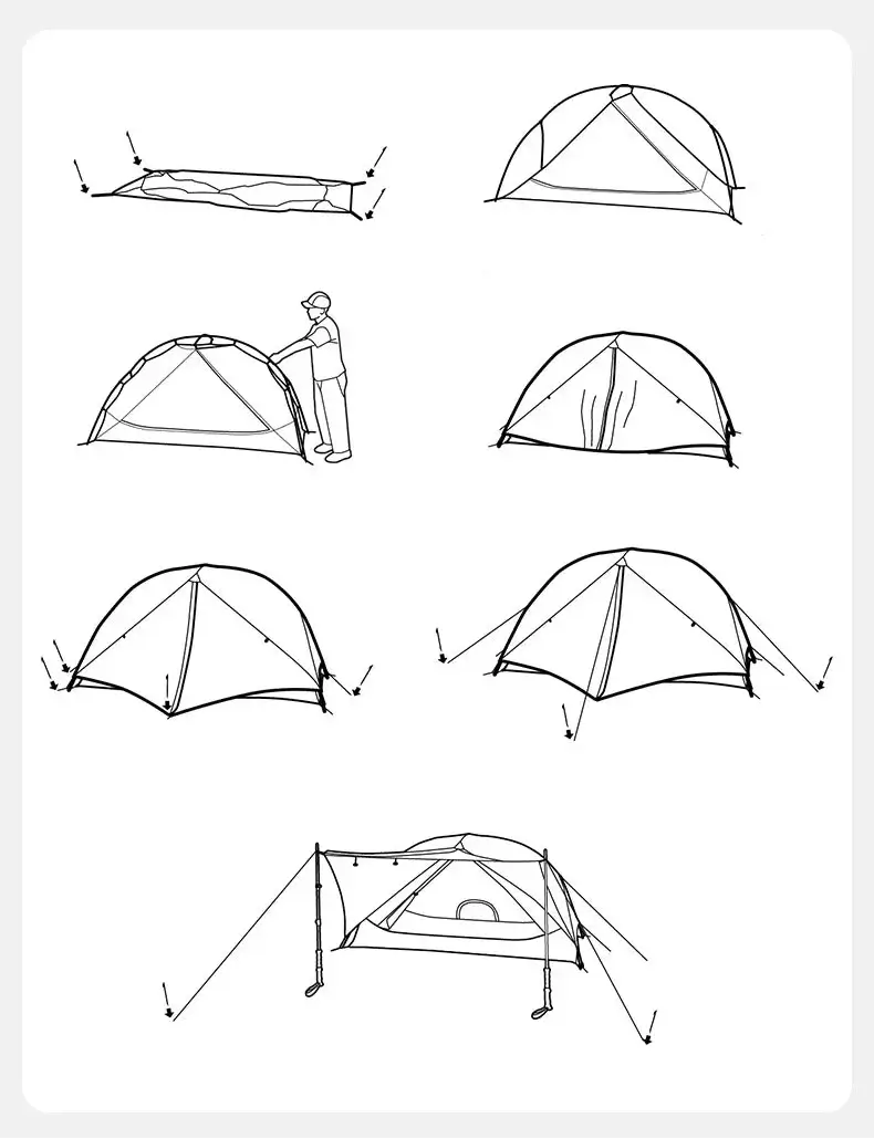 Tente Randonnée Ultralégère 2P/1P, Étanchéité Renforcée & Structure Alpine TRAILNEST Mongar UL 2
