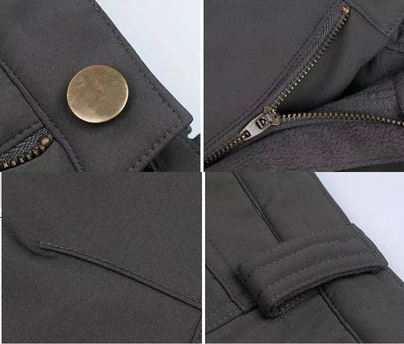 Pantalon Randonnée Homme Softshell – Doublure Polaire & Poches Cargo - Mazrout