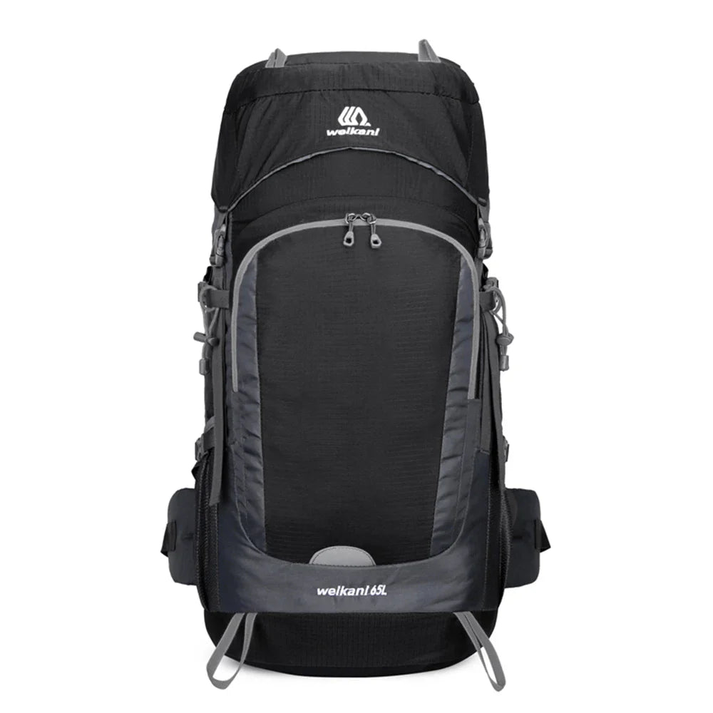 Sac de Randonnée Étanche 65L avec Housse de Pluie Intégrée - PeakTrail 65