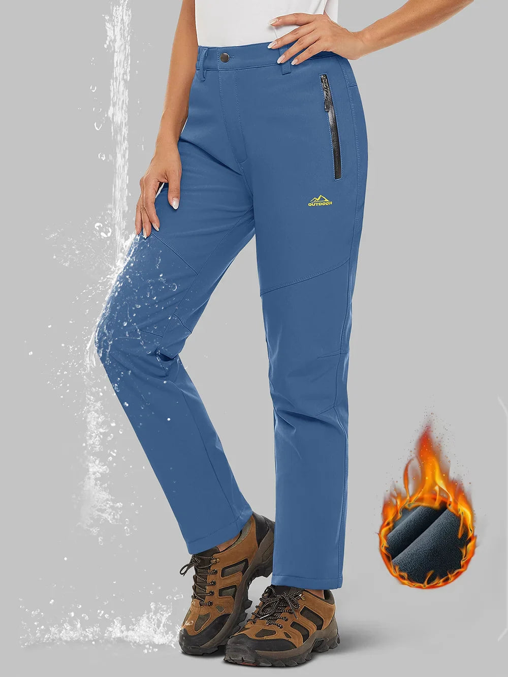 Pantalon Randonnée Femme Softshell Chaud, Déperlant & Multi-Poches - Storm Pants