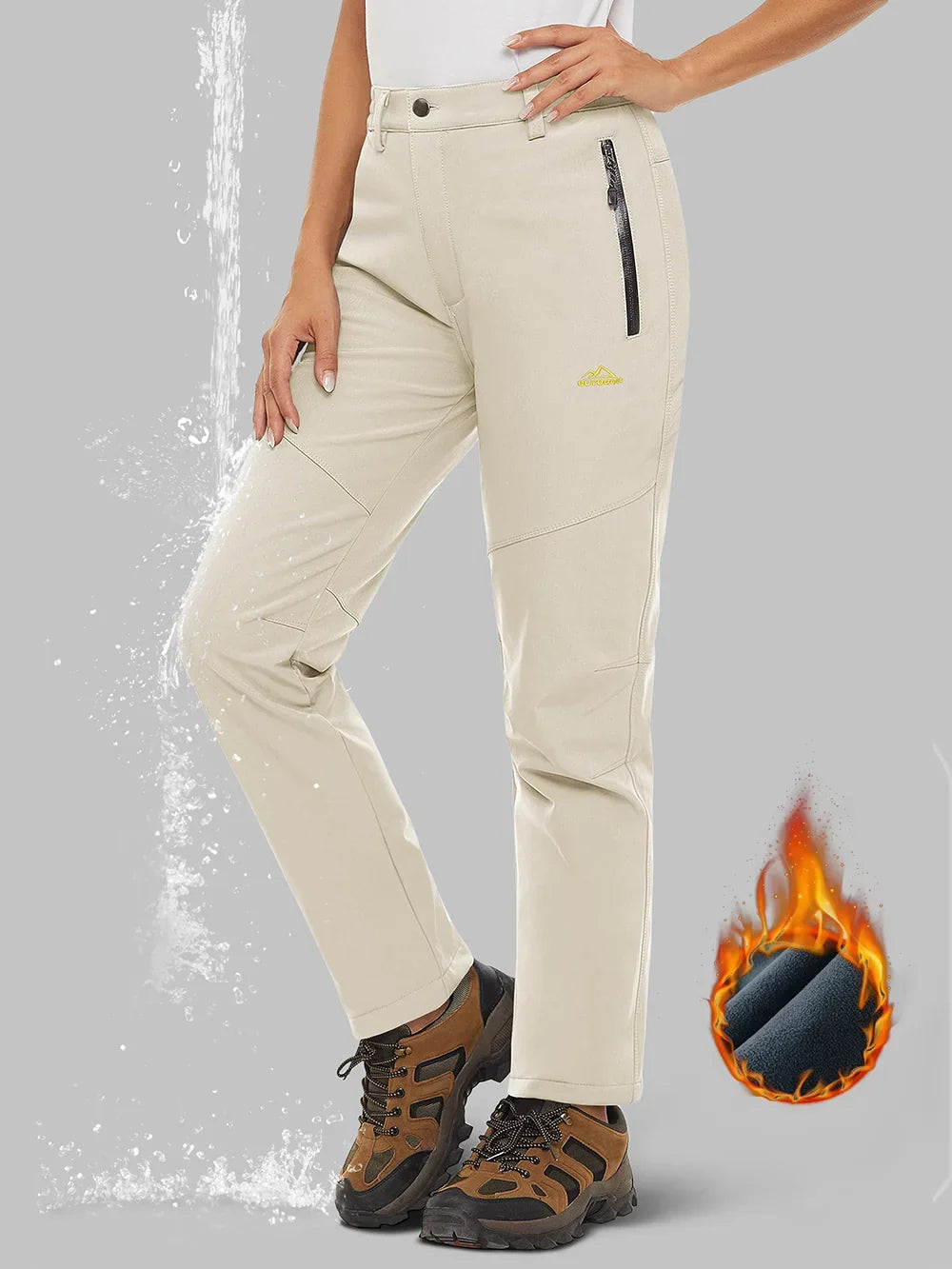 Pantalon Randonnée Femme Softshell Chaud, Déperlant & Multi-Poches - Storm Pants