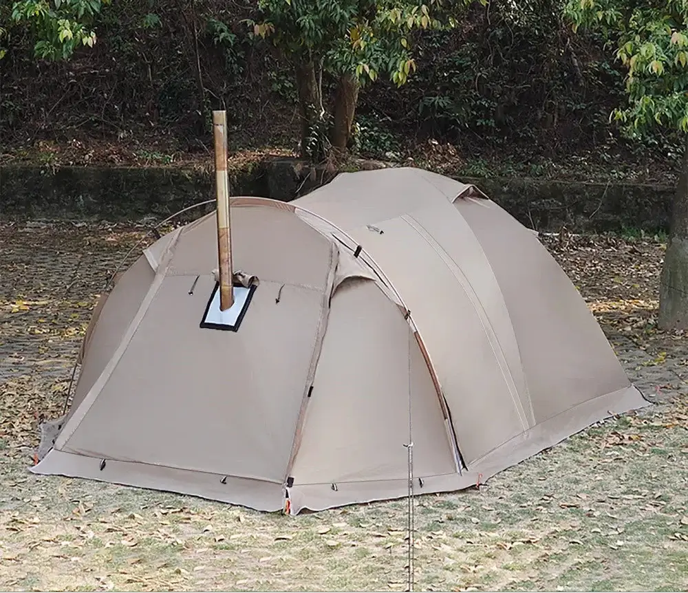 Tente Randonnée Dôme Hiver Compatible avec Mini Cheminée, Étanche - CAMPFLEX