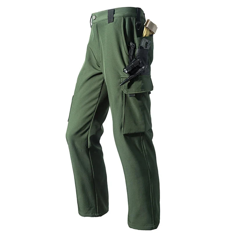 Pantalon Randonnée Homme Softshell – Doublure Polaire & Poches Cargo - Mazrout