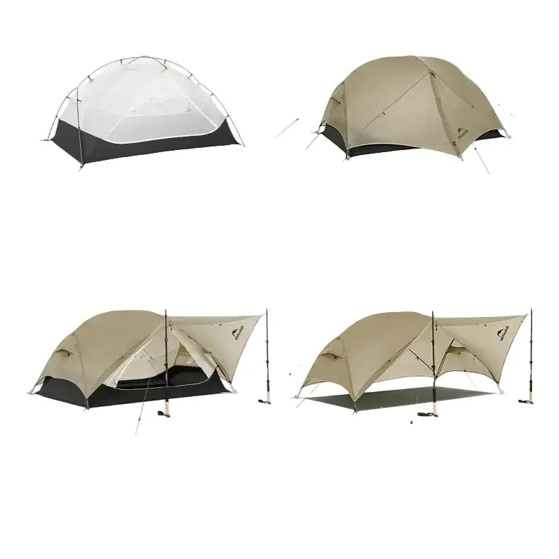 Tente Randonnée Ultralégère 2P/1P, Étanchéité Renforcée & Structure Alpine TRAILNEST Mongar UL 2