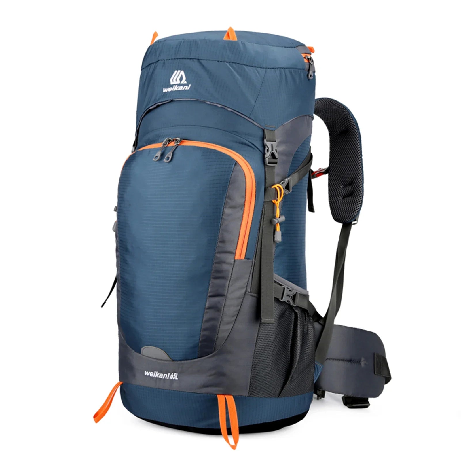 Sac de Randonnée Étanche 65L avec Housse de Pluie Intégrée - PeakTrail 65