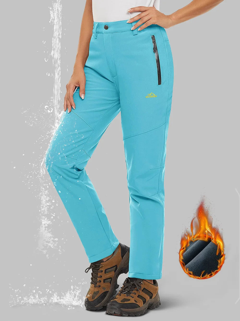 Pantalon Randonnée Femme Softshell Chaud, Déperlant & Multi-Poches - Storm Pants