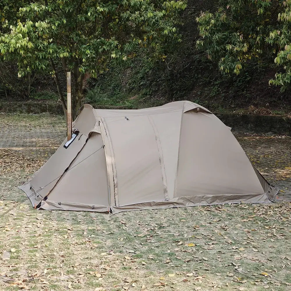 Tente Randonnée Dôme Hiver Compatible avec Mini Cheminée, Étanche - CAMPFLEX